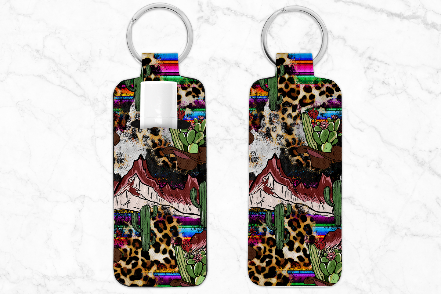 Western Leopard Serape Chapstick Holder