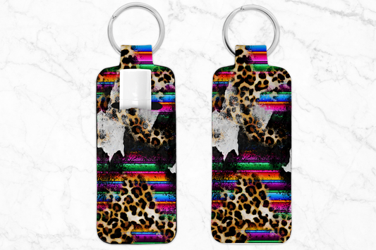 Leopard Serape Cow Chapstick Holder