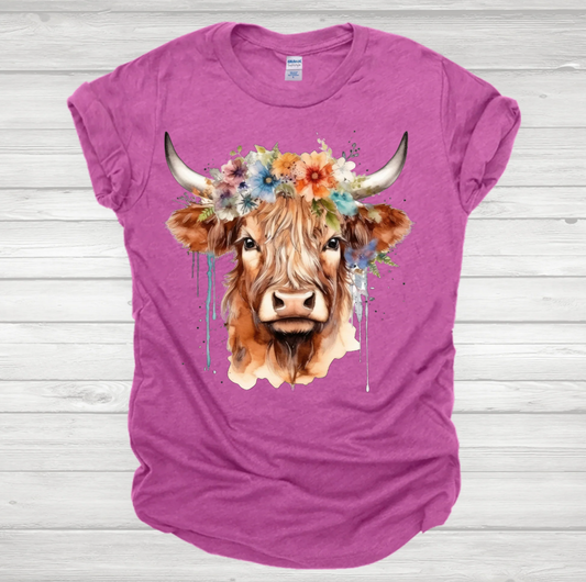 Watercolor Cow Shirt